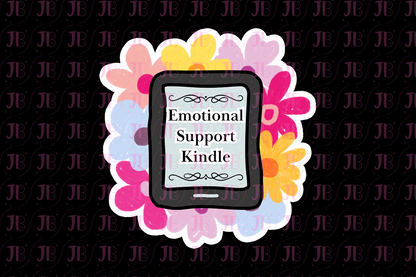 Emotional Support Kindle Weatherproof Vinyl Sticker