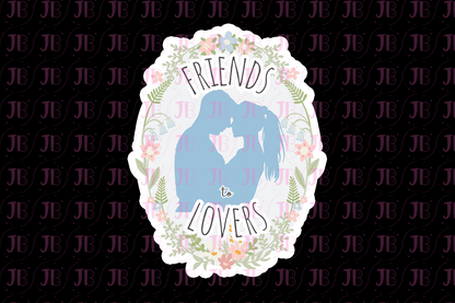 Friends to Lovers Trope Weatherproof Vinyl Sticker