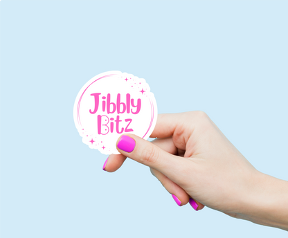 JibblyBitz Circle Logo Weatherproof Vinyl Sticker